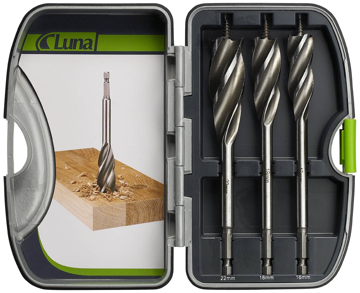 Luna træsprialborsæt 3 dele