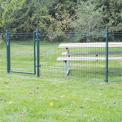 Hortus Panelhegn 1000 x 2000 mm i grå plastbelagt galvaniseret tråd 4 / 6 mm