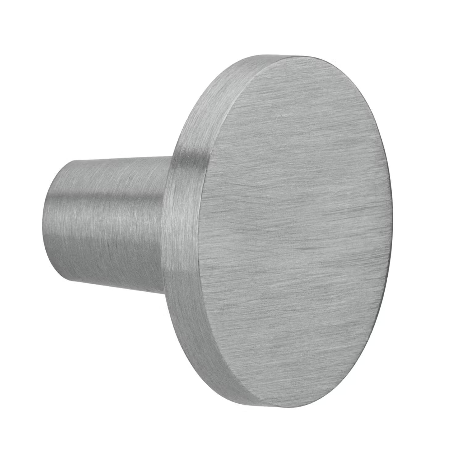Elfa Décor flad knop i børstet sølv