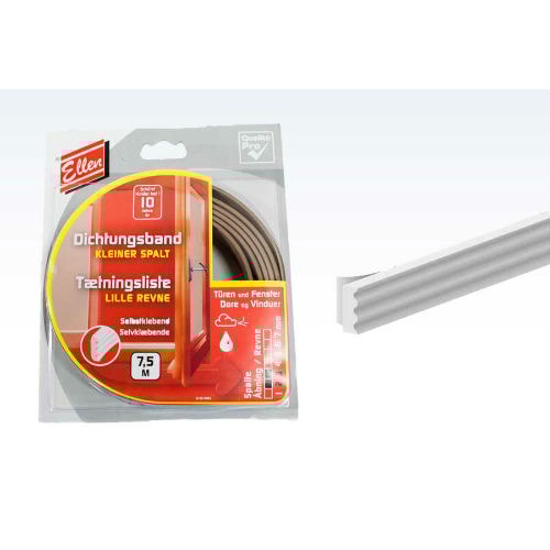 Tætningsliste flexliste hvid form K selvklæbendedækker 2-3 mm. 7,5 meter lang