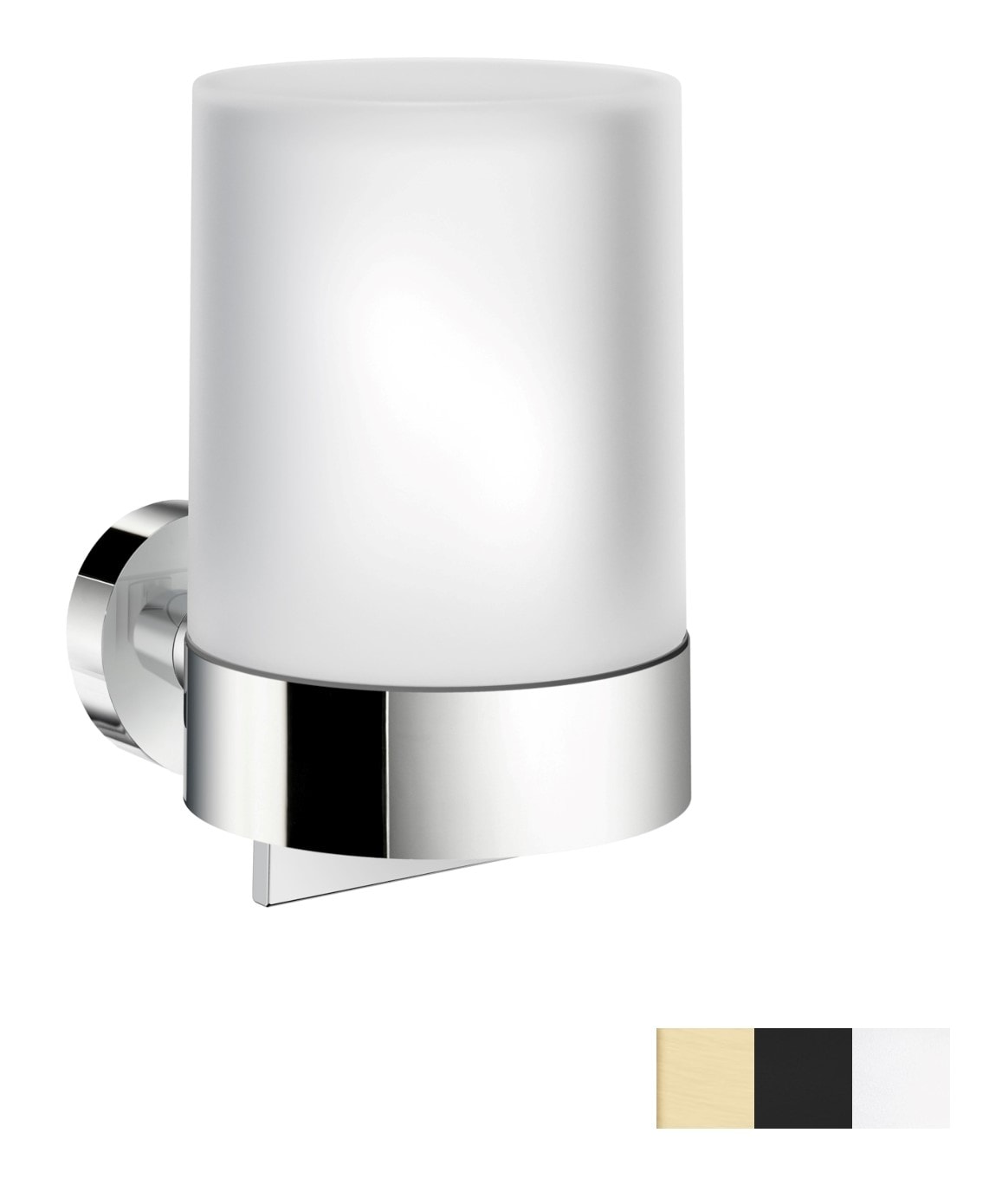 Smedbo Home sæbedispenser i børstet messing/materet glas H120 mm