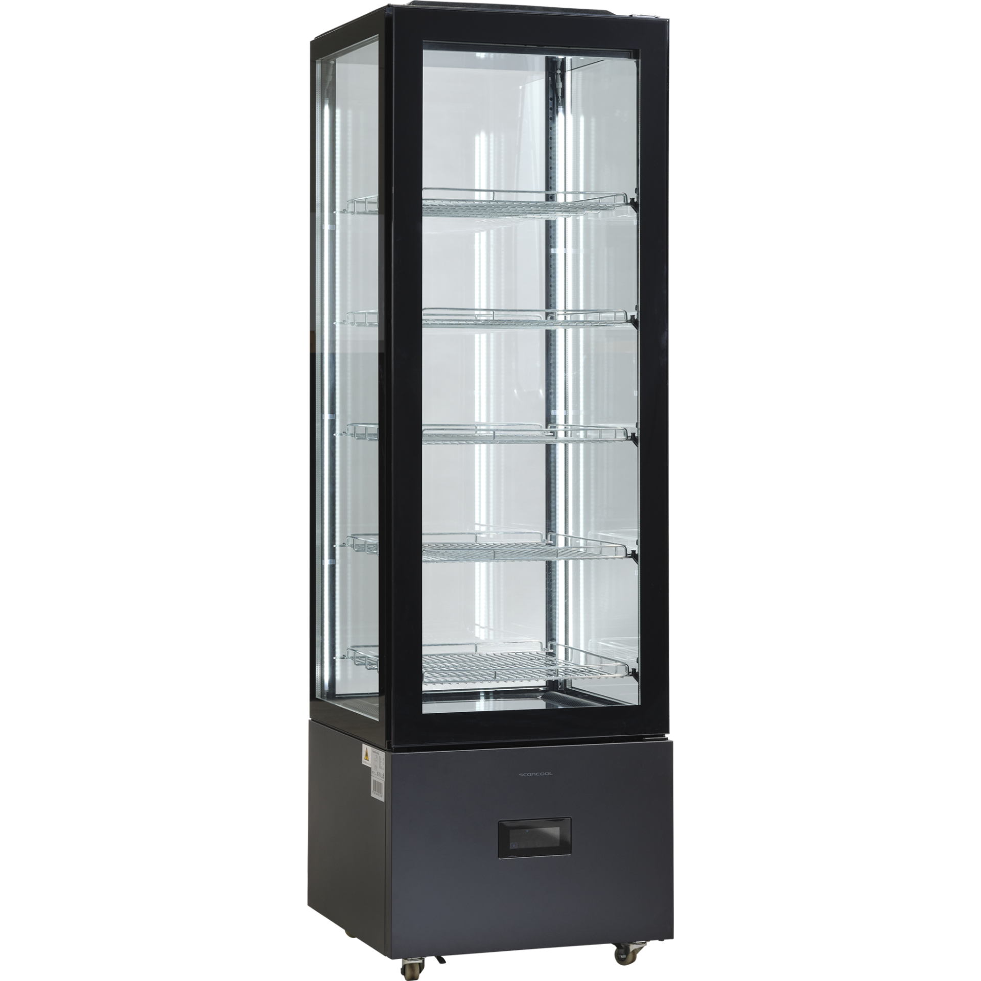 Scandomestic DC402BB displaykøleskab sort 402L