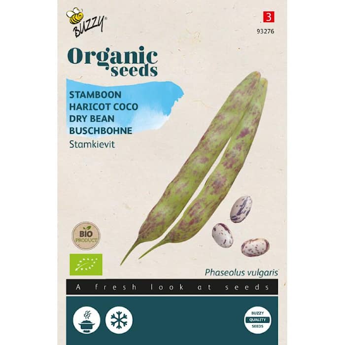 Buzzy Organic bønne Borlotto Kievit Low økologiske frø