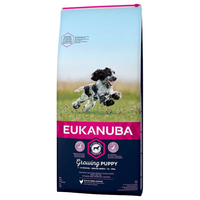 Eukanuba Puppy Medium Breed Chicken hundefoder 15 kg