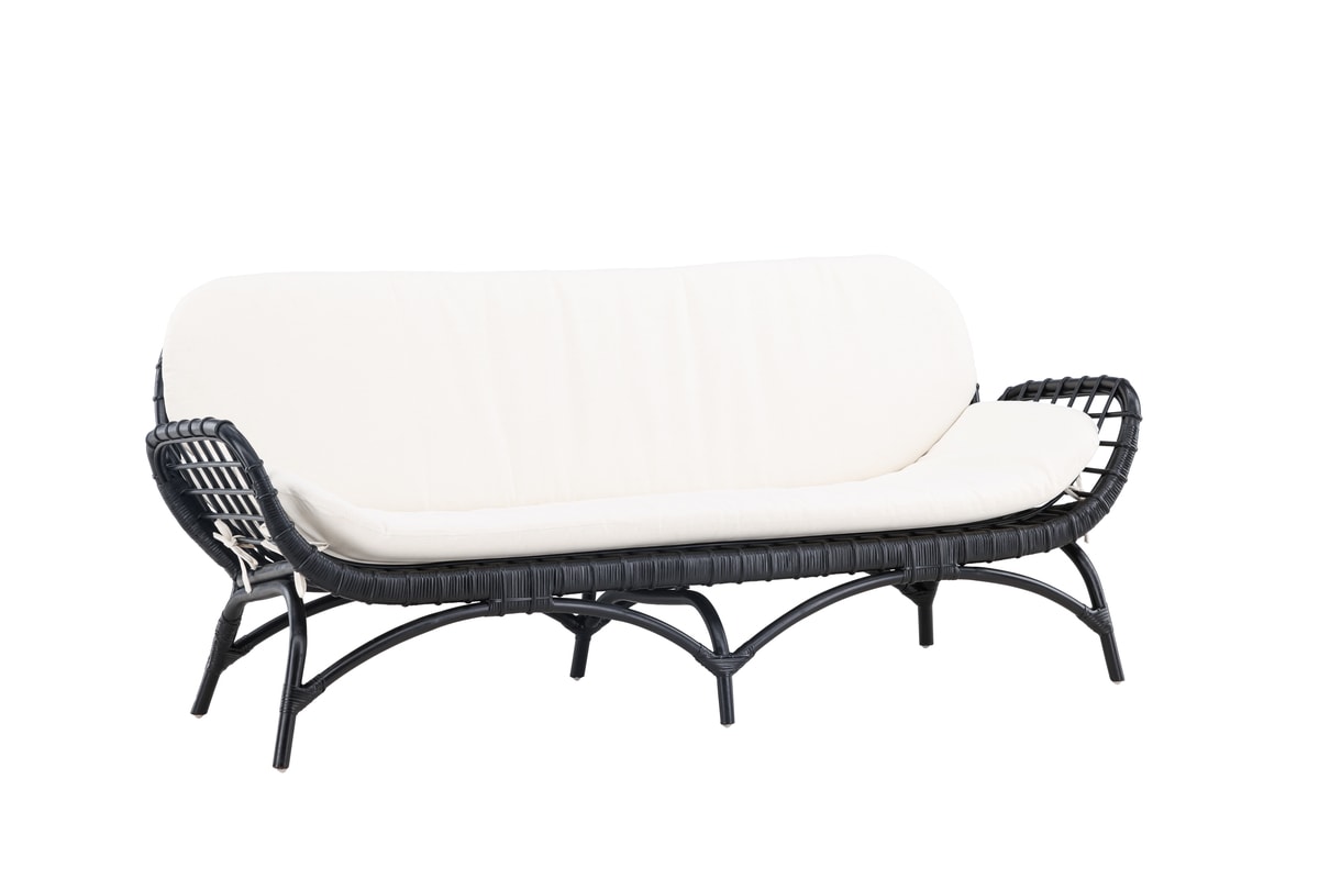 Venture Design Moana loungesofa i offwhite/sort bambus