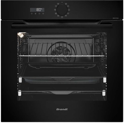 Brandt BOP 7537 BB indbygningsovn/multifunktionsovn sort 73L - Ovne, Hårde hvidevare