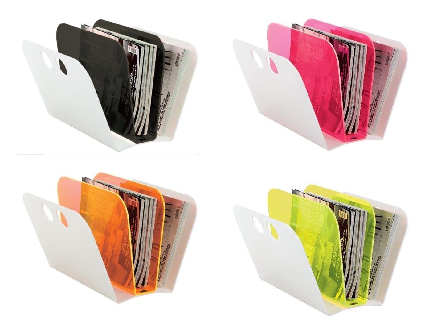 Neon Living Magazine Fan avisholder i orange og hvid