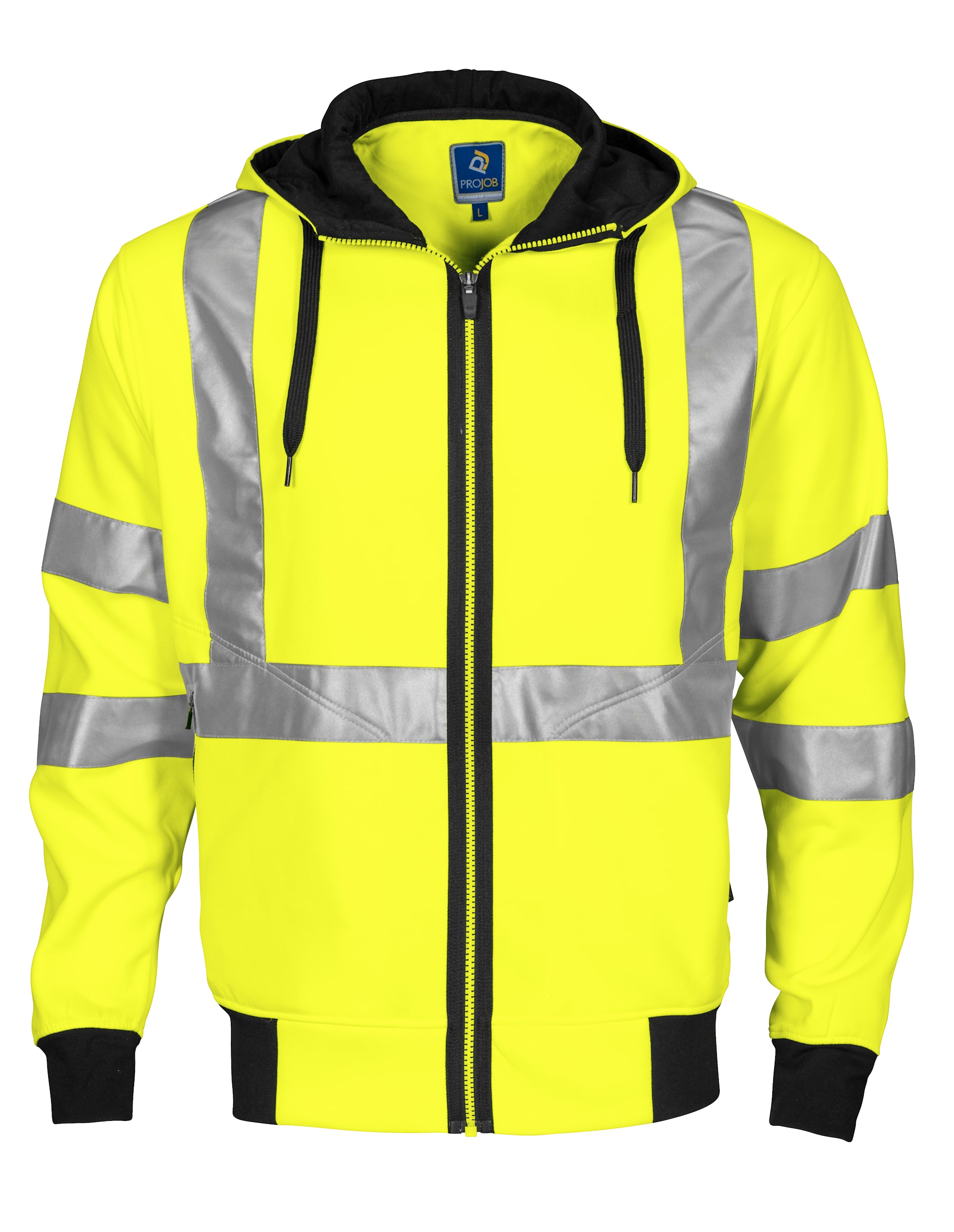 ProJob 6104 Hættetrøje En Iso 20471 Klasse 3/2 Gul/Sort XS