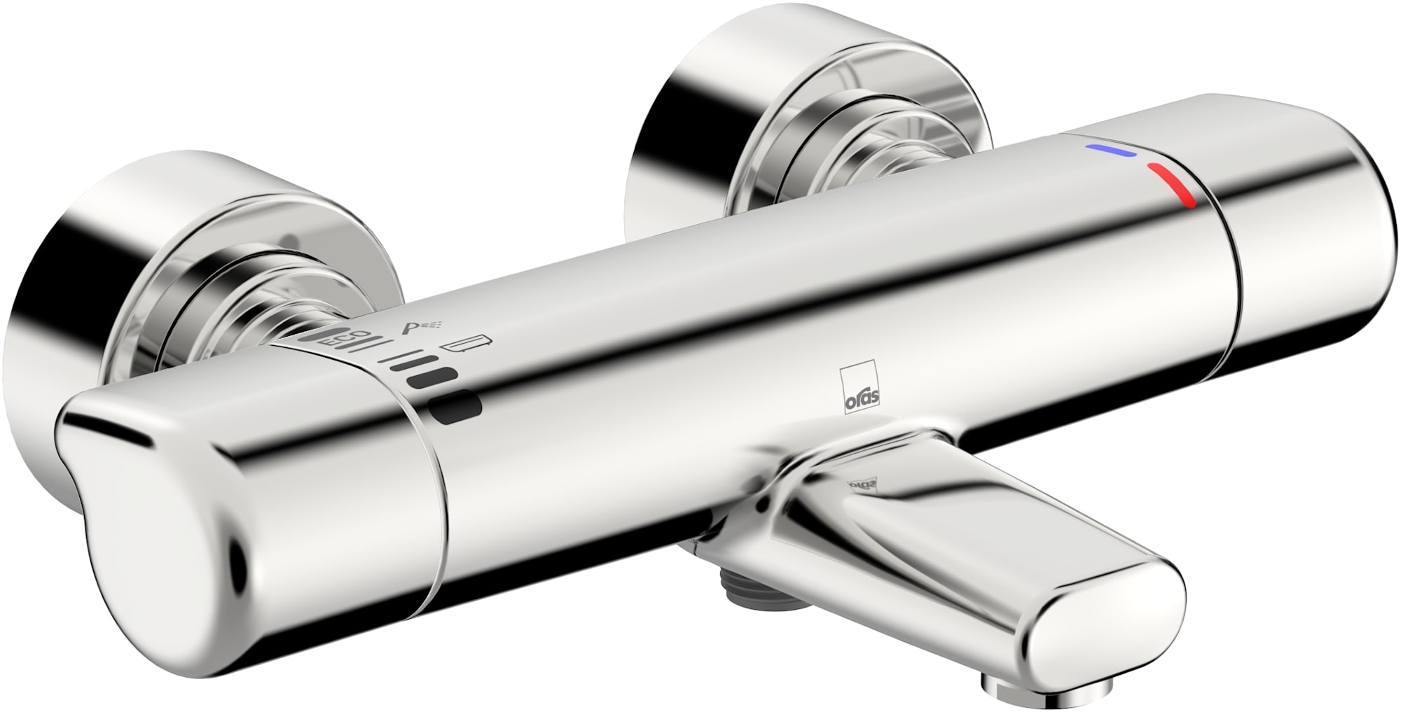 Oras Care kar- og bruserarmatur i krom med termostat