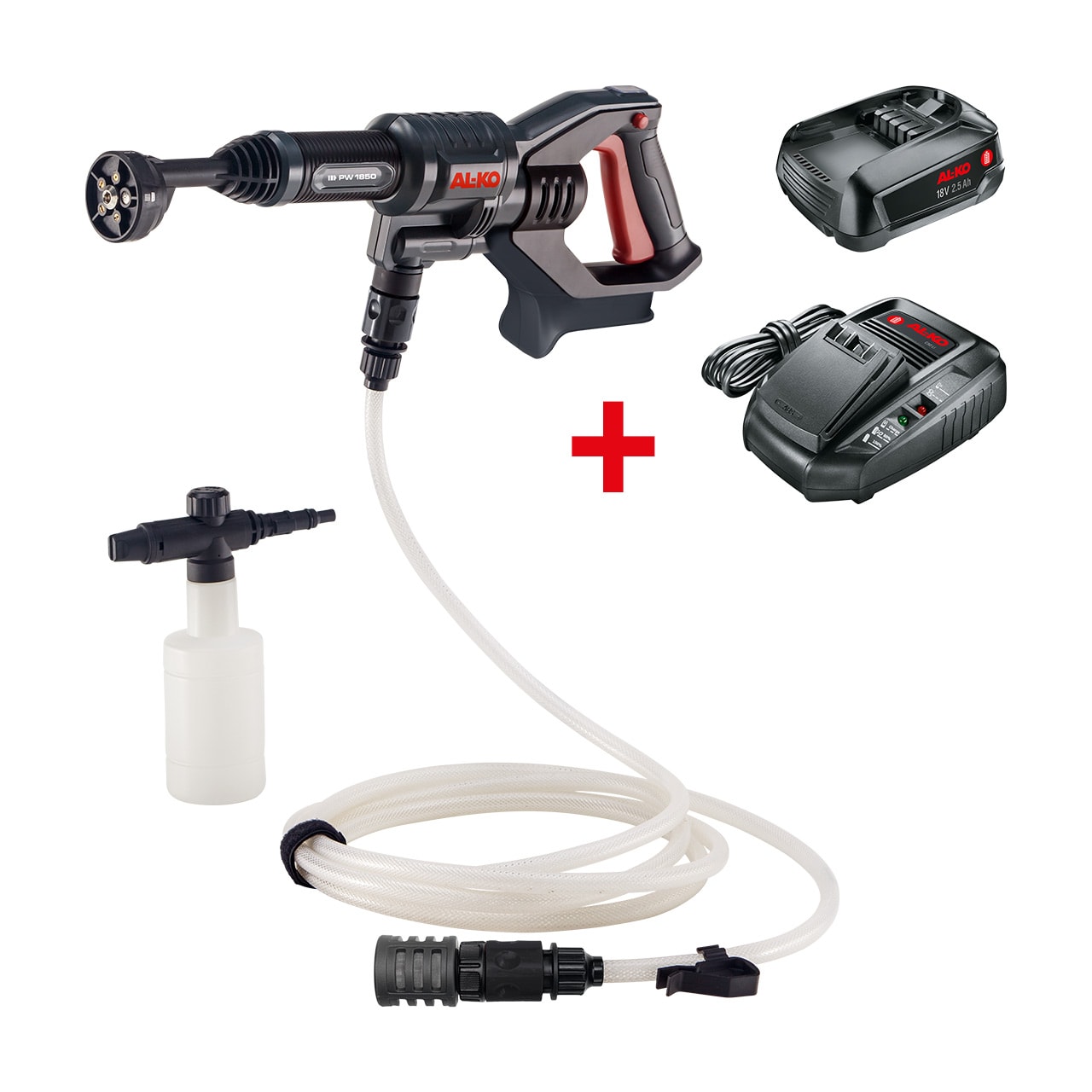 ALKO PW 1850 trykrenser 18V inkl. 2,5 Ah batteri og lader, Bosch kompatibel