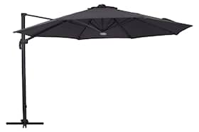 Outfit Torben hængeparasol med solar sort/grå Ø3,5 m