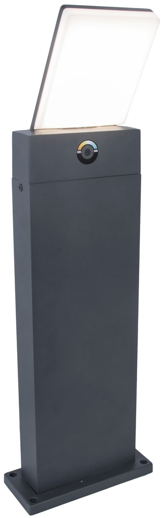 Lutec Pano LED pullert i mørkegrå/opal 17,5W IP54