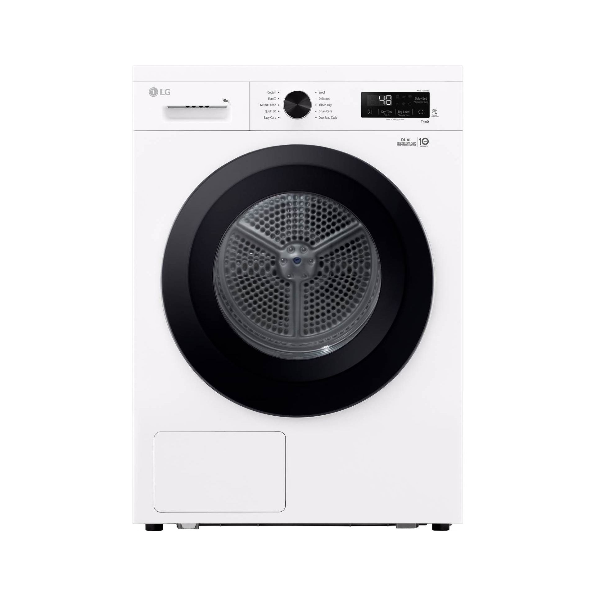 LG RHX1009NWK kondenstørretumbler med varmepumpe hvid 9 kg