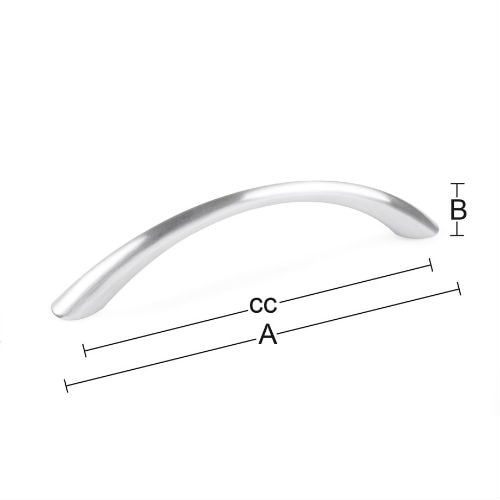 Habo Møbelgreb Cc128 2 stk. Evalina børstet krom