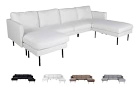 Venture Design Zoom U-sofa i sort