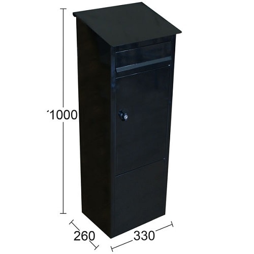 Habo Postkasse Stående Sort 1000x330x260 mm