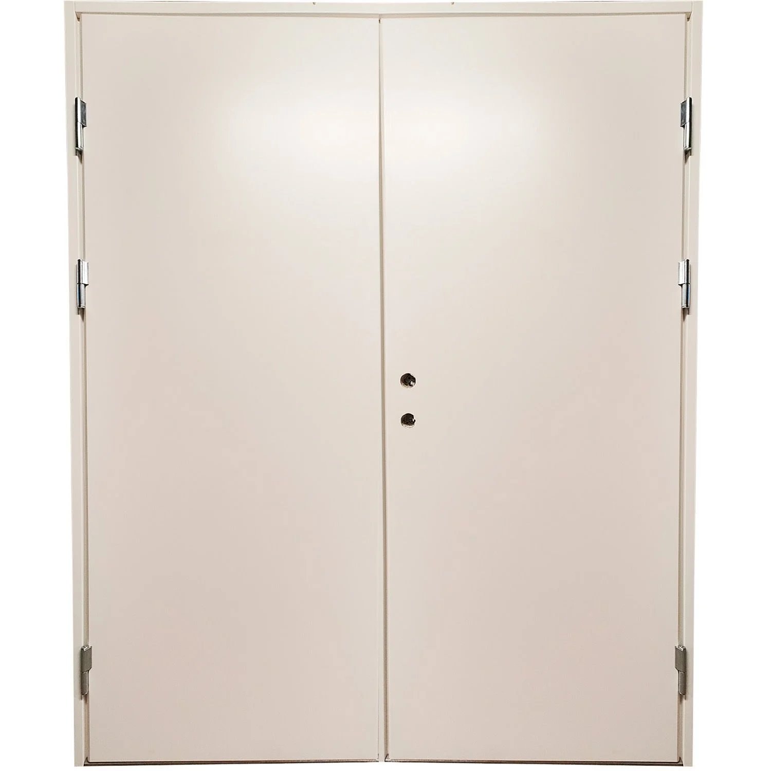 Ståldør i hvid dobbelt type DSA 110 mm isoleret højre ud 179 x 209 cm (18x21)