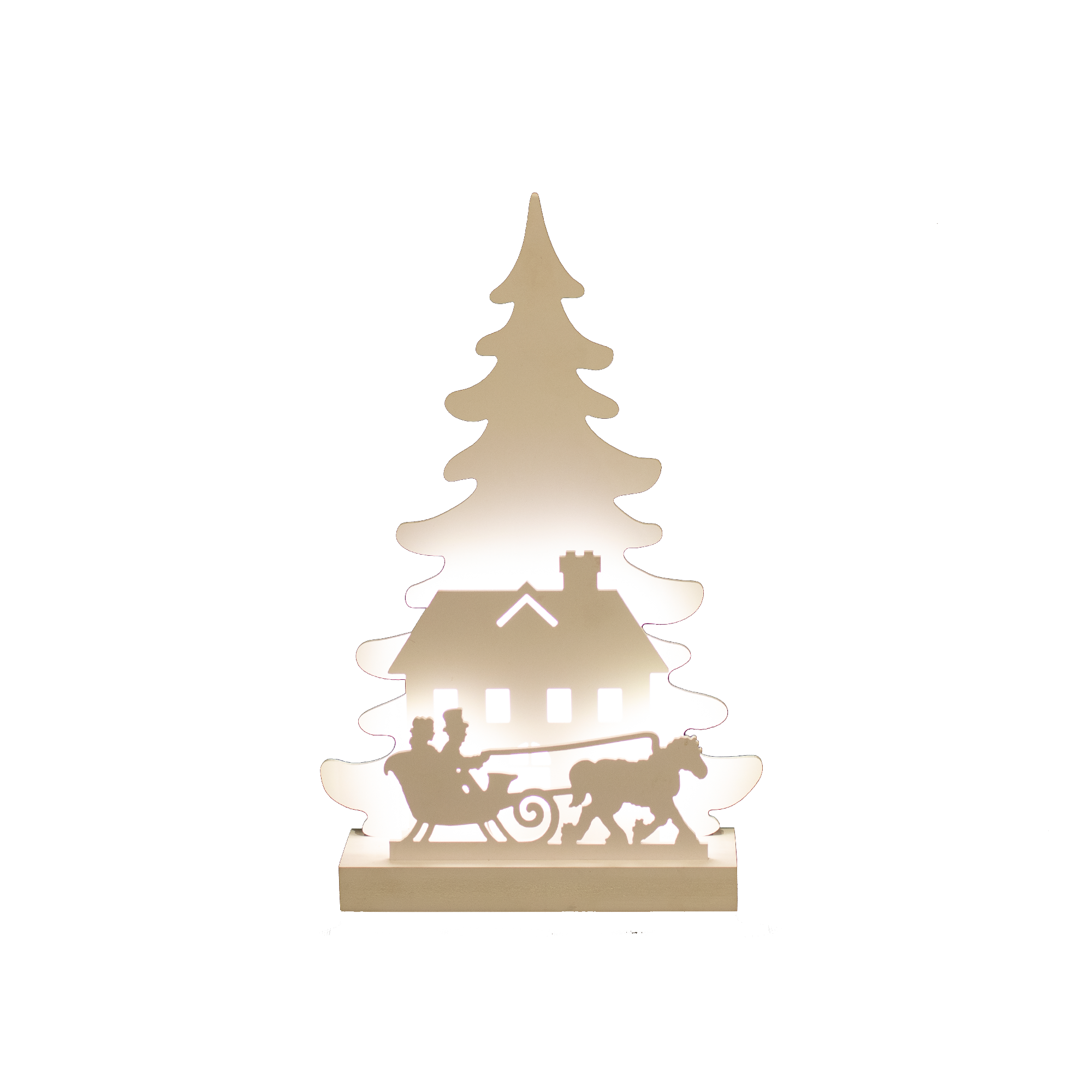 Nordic Winter 3D LED julesilhuet med kanemotiv