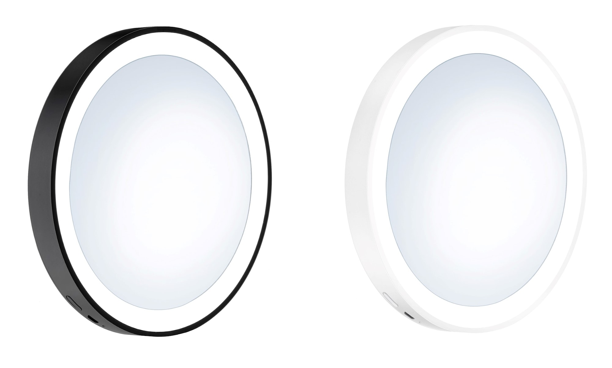 Smedbo Outline Lite LED spejl med sugekopper hvid x7 Ø120 mm