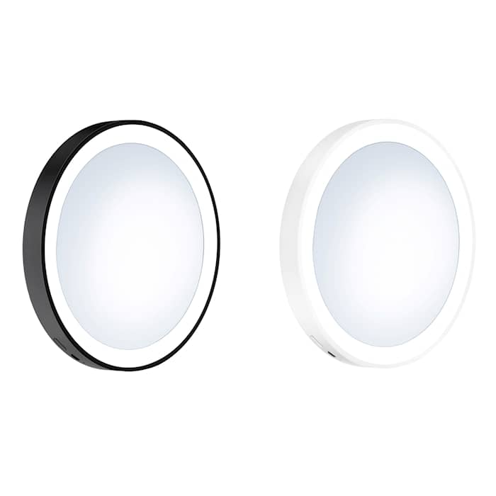 Smedbo Outline Lite LED spejl med sugekopper x7 Ø120 mm