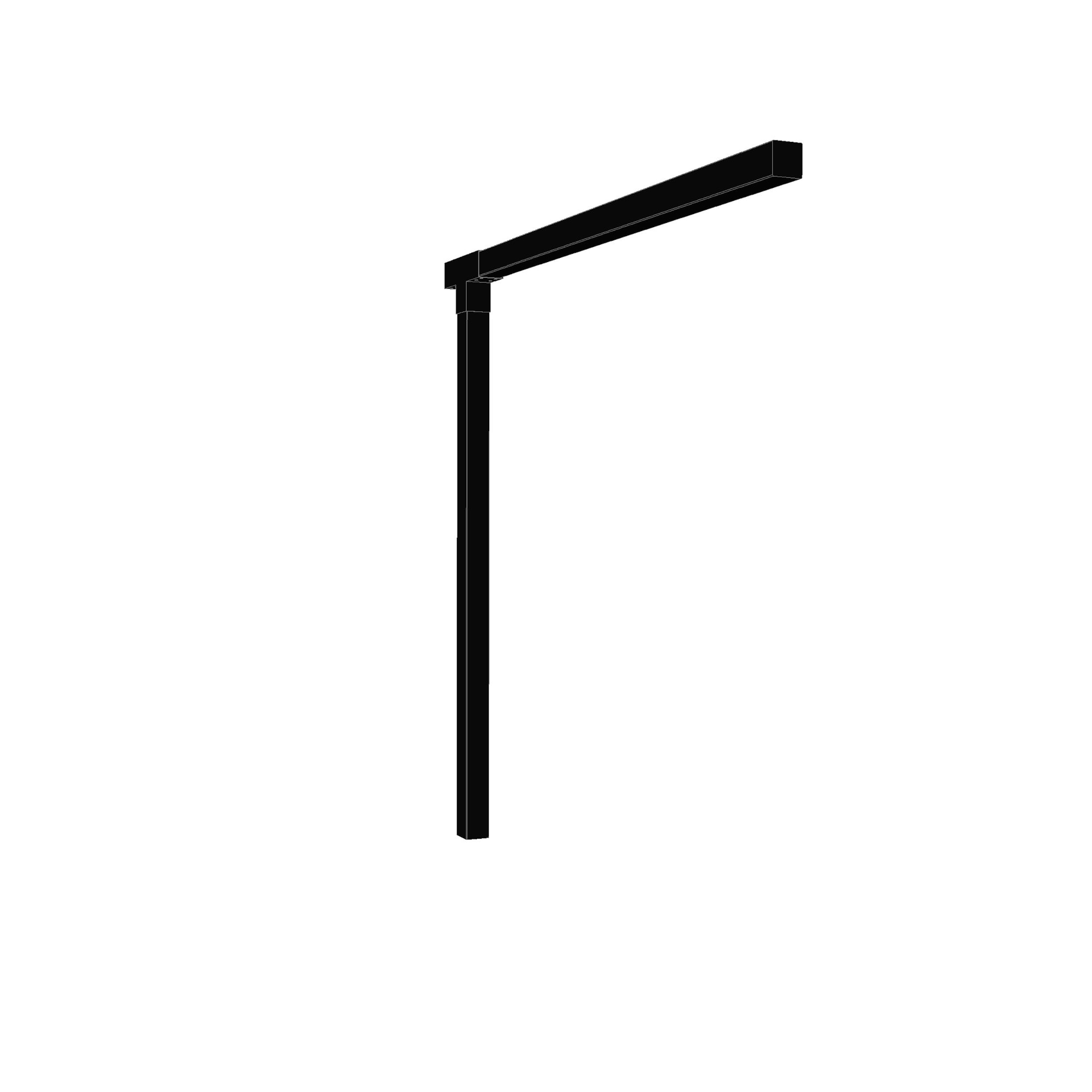 Plus pergola enkelt forlængermodul grundmalet i sort 217 x 188 cm