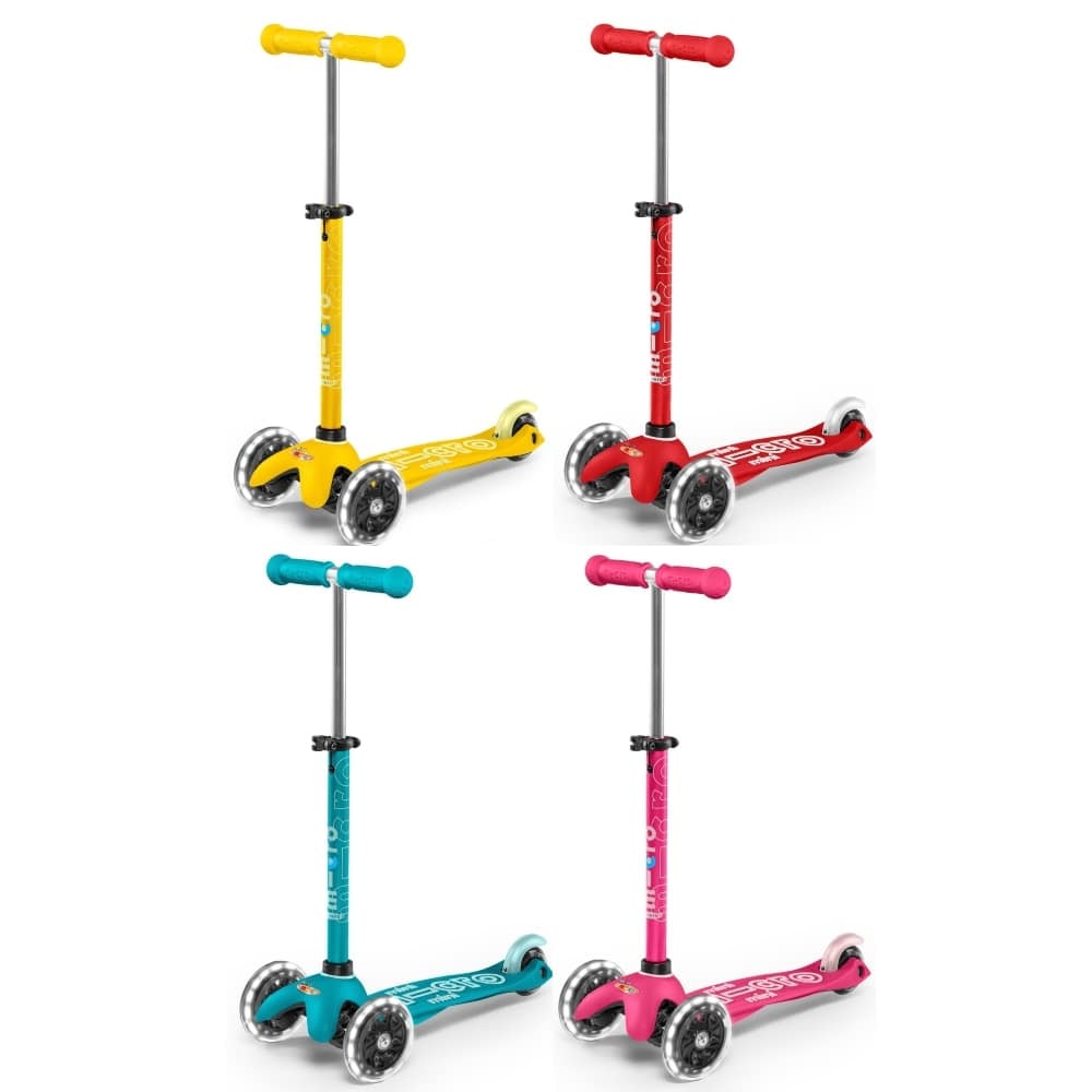 Micro Mini Deluxe LED løbehjul i aqua | Ljusblå | Legemiljø | Udemiljø