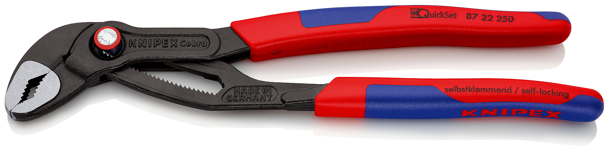Knipex Cobra QuickSet Hightech-vandpumpetang, grå atramenteret 250 mm