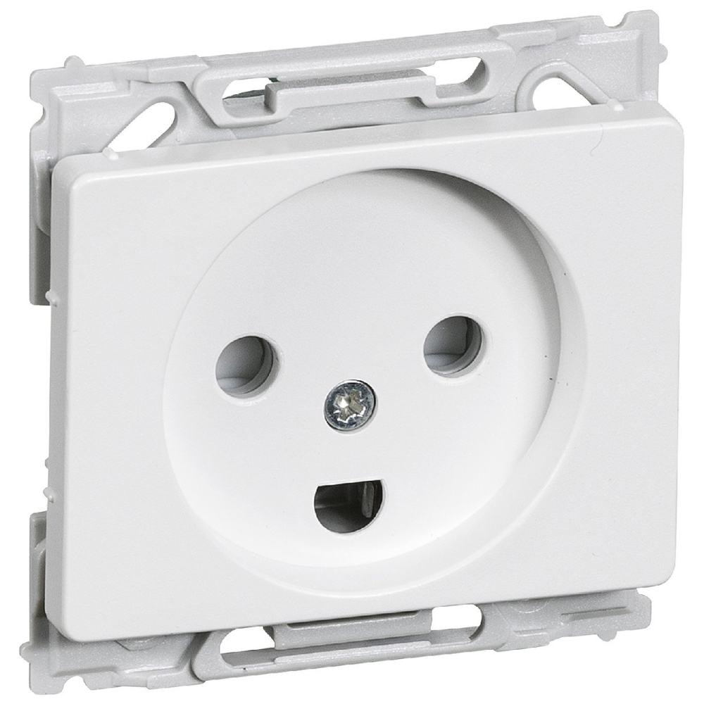 LK Opus 66 kombi stikkontakt hvid 2-pol med jord