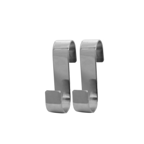 Kriss rund S-krog i poleret stål til håndklædetørrer op til Ø22 mm 2 stk.