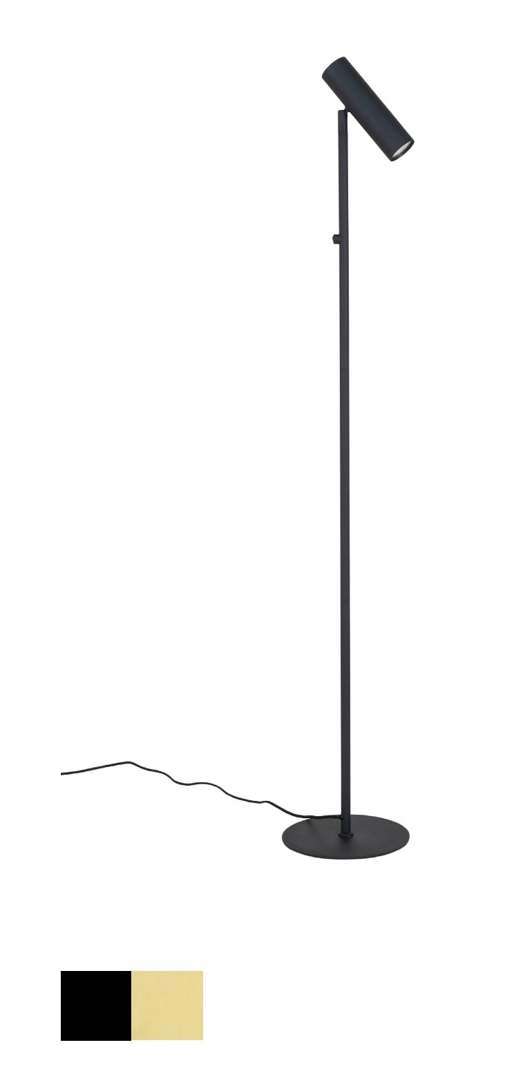 House Nordic Paris gulvlampe i sort med stofledning GU10 IP20