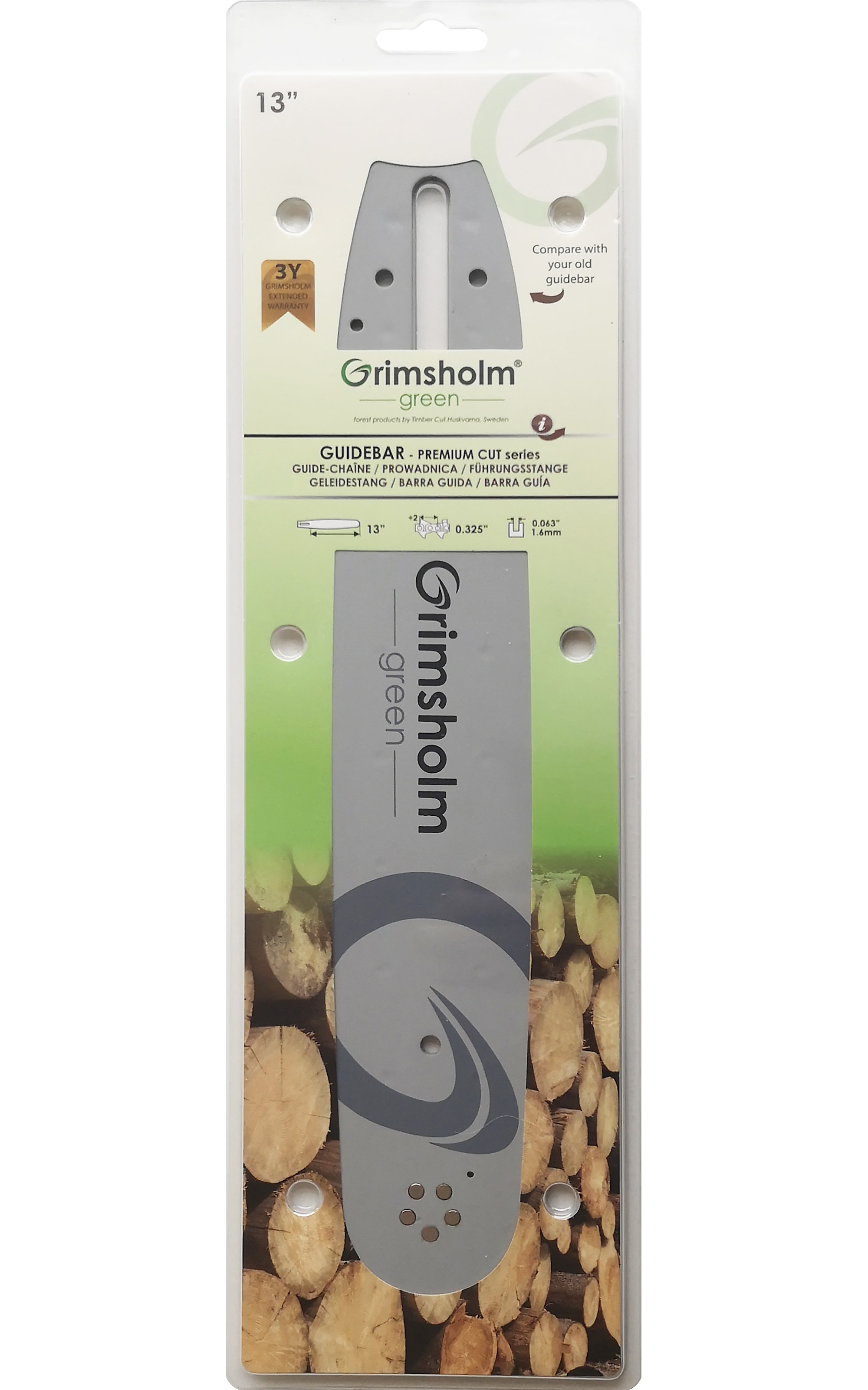 Grimsholm 13" .325" 1.6mm Premium Cut Motorsavskæde