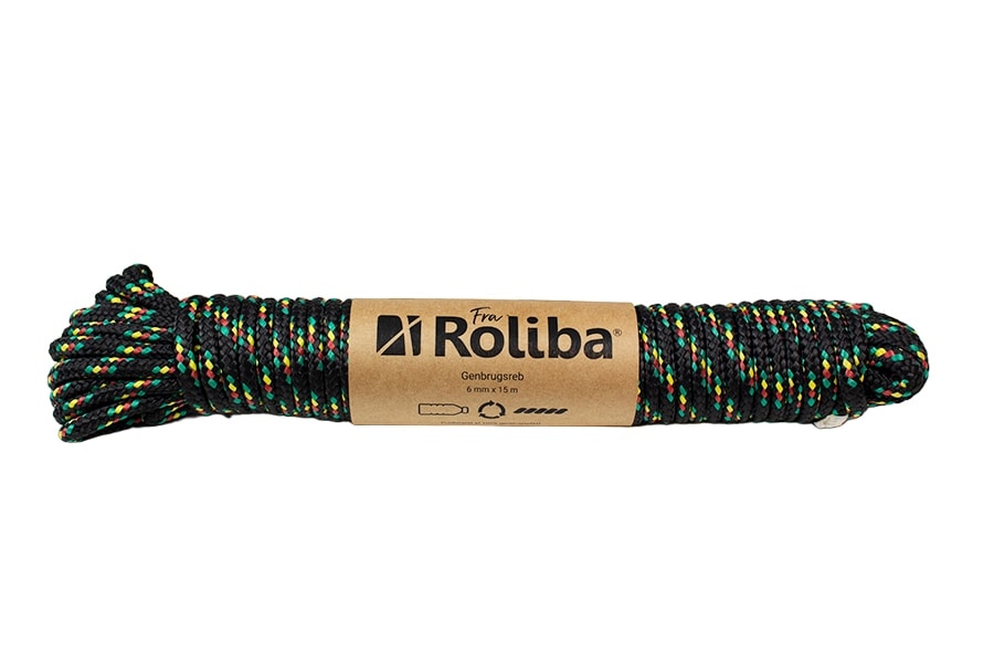 Roliba genbrugsreb 12 mm x 15 meter