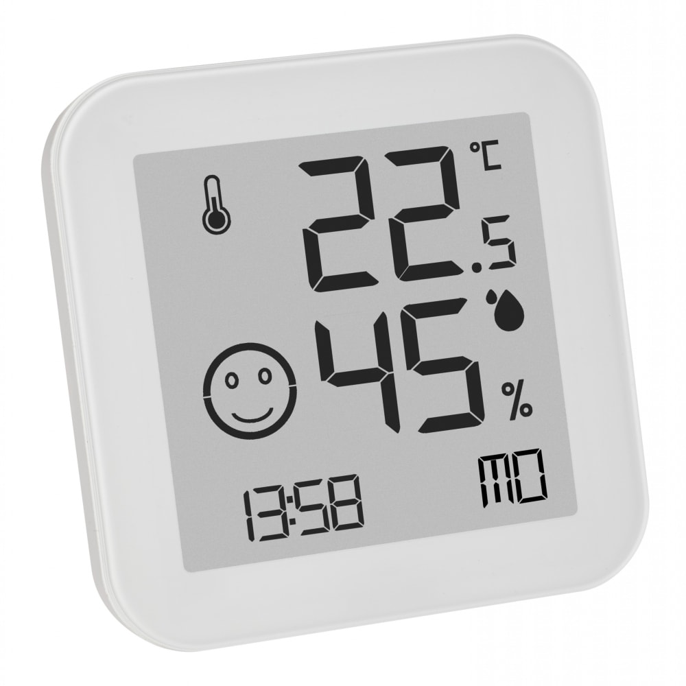 TFA digitalt termometer og hygrometer i hvid 30.5054.02