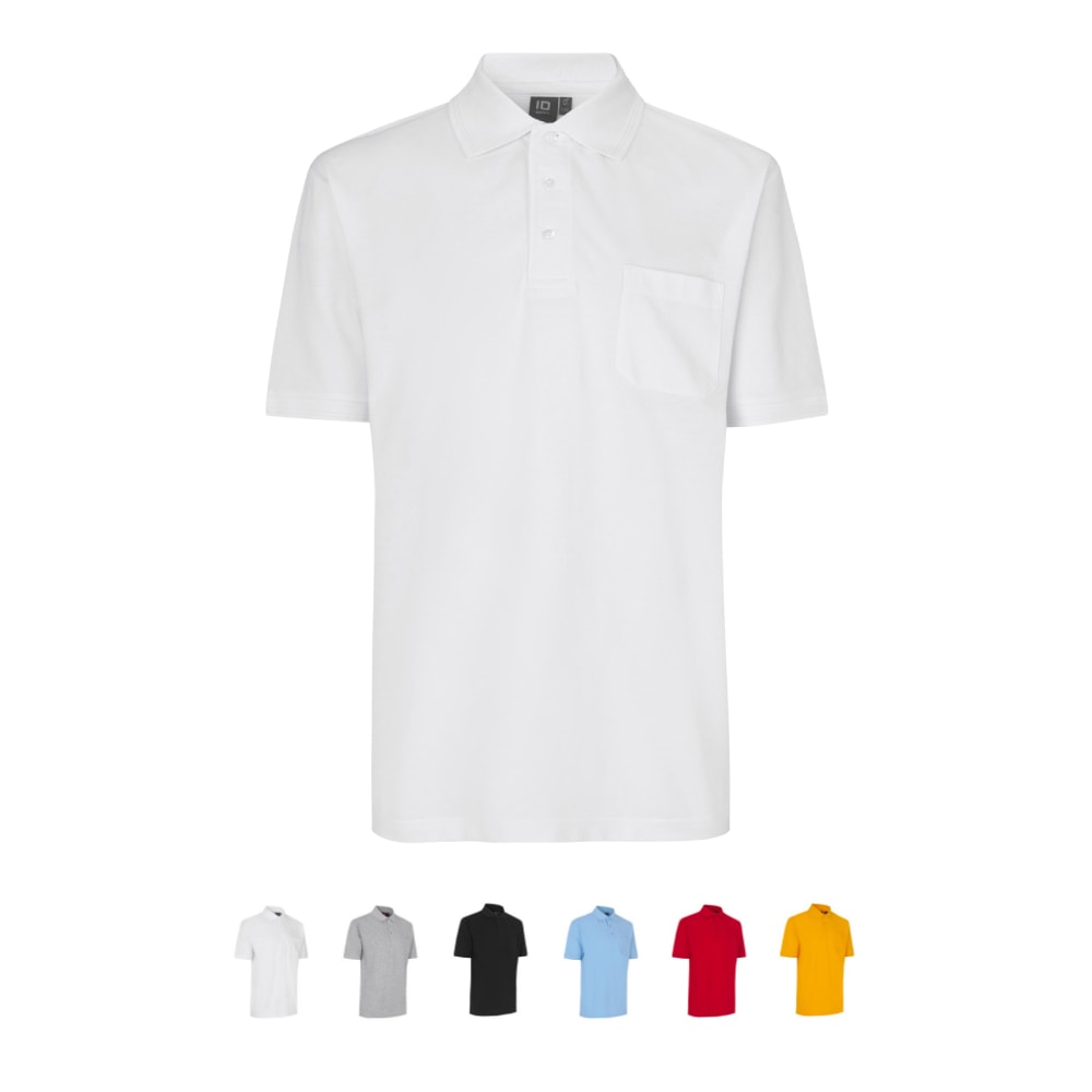 ID poloshirt klassisk sort str. 6XL