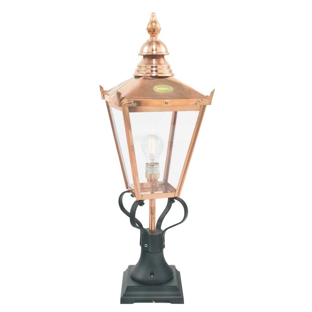 Norlys Chelsea stolpelampe kobber E27 IP44 H88 x B32 cm