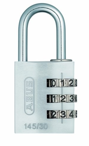 Abus hængelås sølv med kodelås 30 mm. med 3 cifre