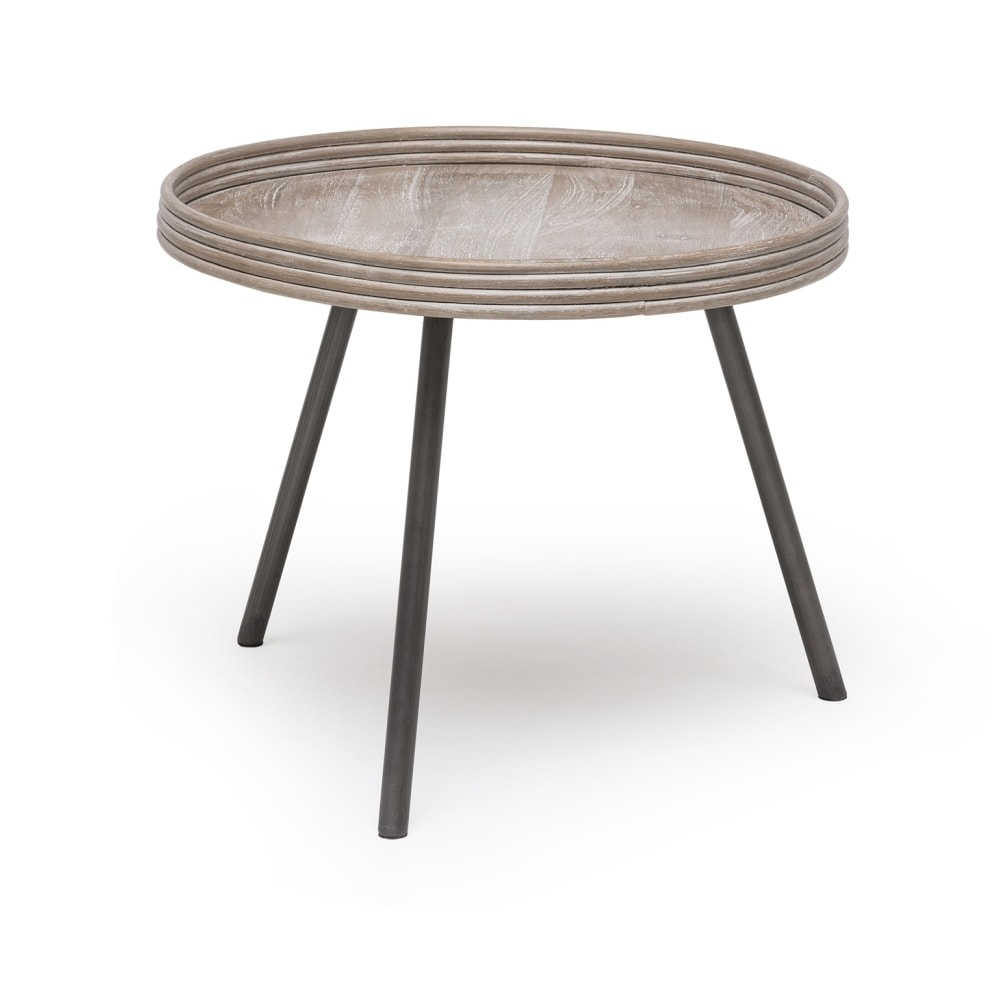 Hillerstorp Leicester loungebord i massiv mangotræ Ø60 cm