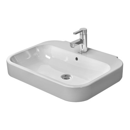 Duravit Happy D.2 vask med hanehul og overløb 60 x 47,5 cm
