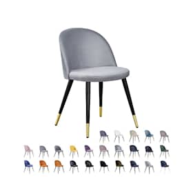 Venture Design Velvet spisebordsstol i blå og sort