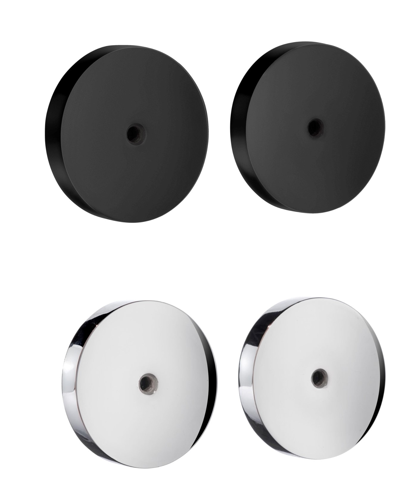 Smedbo Xtra monteringsbeslag mat sort til limning af brusekurve/enkel kroge