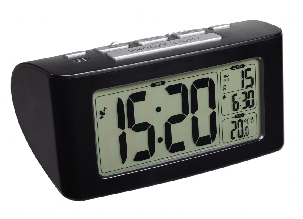 TFA Siesta digitalt vækkeur radiokontrolleret med timer