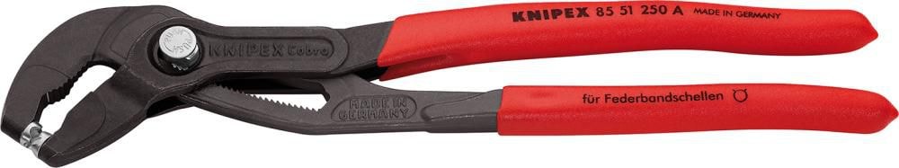 Knipex fjederbånds-spændebåndstang, grå atramenteret 250 mm