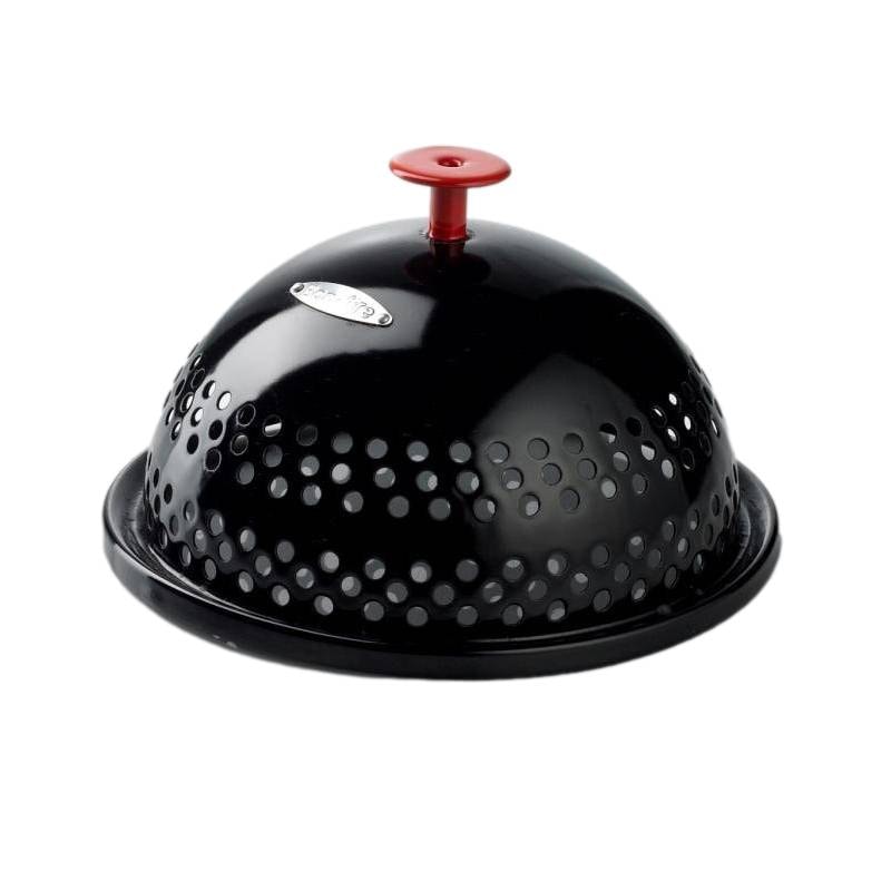 Bon-fire poptop Ø28 cm. popcorn netsort / rød emalje