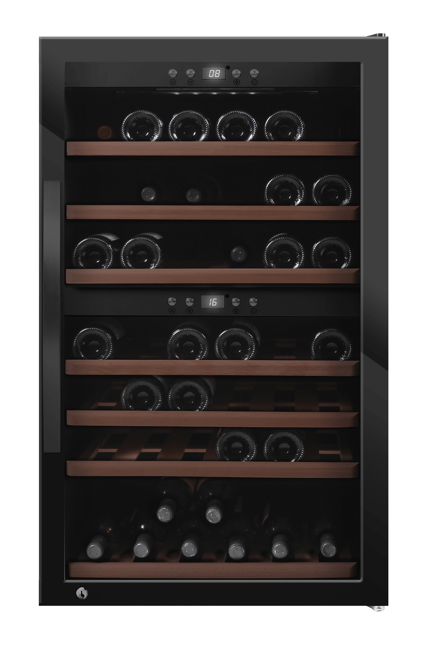 mQuvee WineExpert 66 Fullglass Black fritstående vinkøleskab