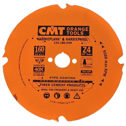 CMT diamantklinge 160 x 2,4 x 20 mm. m/4 tænder