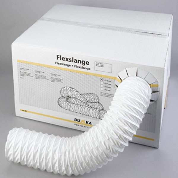 DUKA flex/aftræksslange 162 mm. pr. meter. Rulle med 15 m.