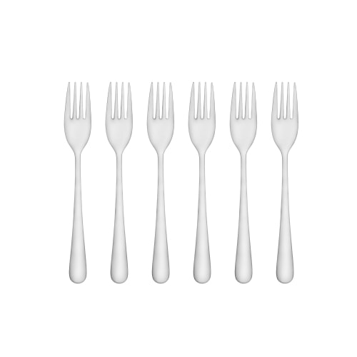 Maku kagegaffel i rustfri stål, sæt med 6 stk.
