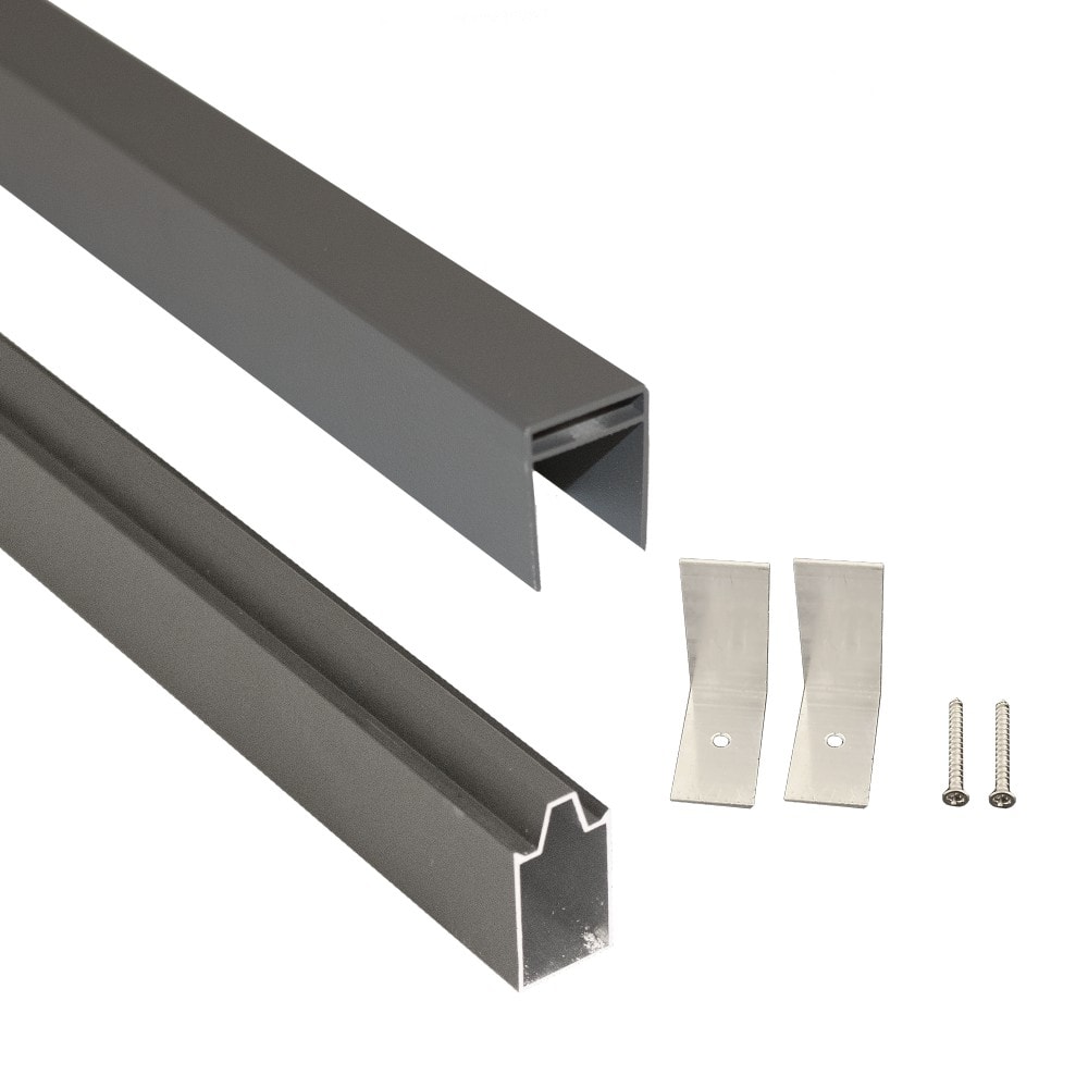 Hortus top/bundskinne aludesign antracit inkl. beslag