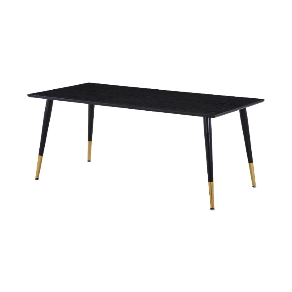 Venture Design Dipp spisebord i sort og sort finér 180 x 90 cm