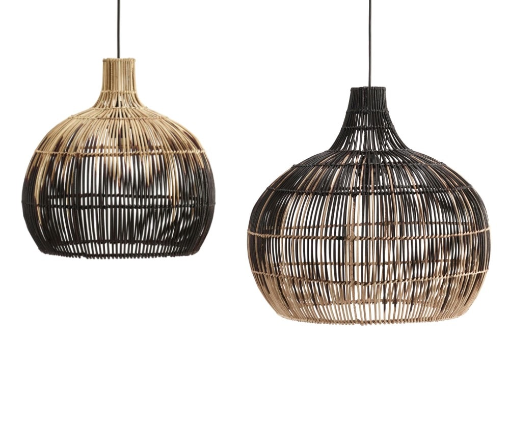 PR Home Martha pendel i rattan tonet effekt Ø50 cm